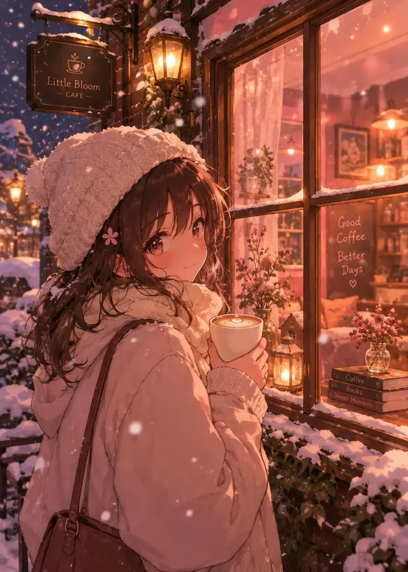 冬夜拿铁 - 动漫花园花魁榜 花魁榜第 3 名《冬夜拿铁》封面